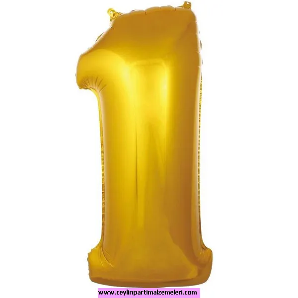 1 Rakam Gold Folyo Balon